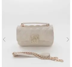 RANDA 2WAY モノグラムビジューキルティングバッグ