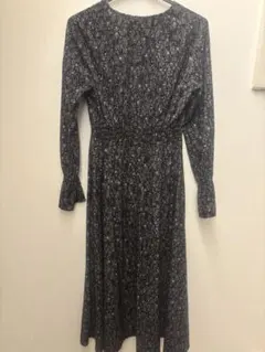 【FRAY I.D】フレイアイディ- 小花柄　ロングワンピース　 F ブラック