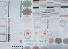 【jessica様】特殊紙コラージュシート、素材シート　合計5枚　リーフ柄