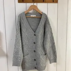 グローバルワーク　ニットカーデガン　XLサイズ　グレー
