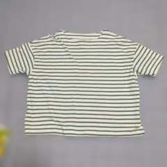 SEASON REASON ボーダー 半袖 Tシャツ グリーン Mのサムネイル
