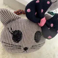 ⋈モコモココーナー79刺繍付ぬいぐるみキャラのふわもこヘアゴム単品1コ超可愛い
