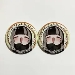 ホロライブ 儒烏風亭らでん きのこダンス 缶バッジ まいたけ 2点セット 未使用