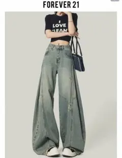 FOREVER 21 ワイドレッグデニム