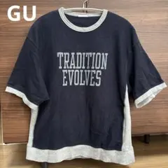 GU ジーユー　TRADITION EVOLVES Tシャツ　ネイビー