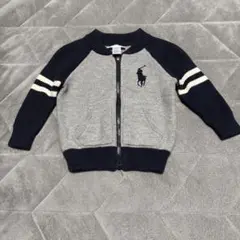 Ralph Lauren ジップアップブルゾン 6M ネイビー/グレー