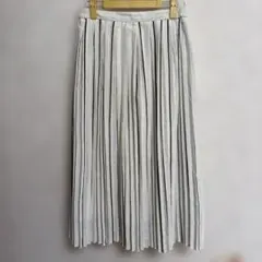 AMERICAN HOLIC ストライプ柄 プリーツロングスカート アイボリー