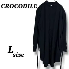 【CROCODILE】新品　アウター　ハイネック　ネイビー　ウエストマーク