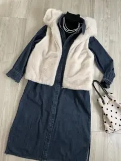 【極美品】B:MING by BEAMS × Lee 別注デニムシャツワンピース