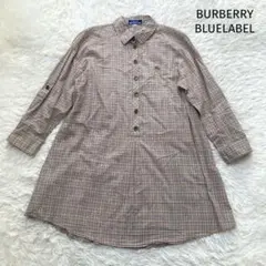バーバリーブルーレーベル　極美品　ノバチェック　ワンピース　ホースマーク　38