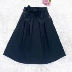 現行タグ✨️エムズグレイシー ロゴ 両ポケット リボン スカート ブラック