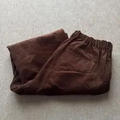 【美品】モノマート コーデュロイワイドパンツ ブラウン L メンズ