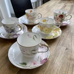 新品未使用 カップ＆ソーサー 4客セット フルーツ柄 花柄 - メルカリ