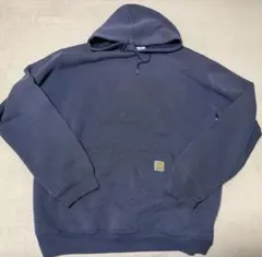 ナス紺フェード　Carhartt カーハート　スウェット 90s カーハート ネイビー スウェット ナス紺 フェード ペイント 雰囲気