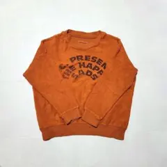 【used】ボボショセス　4-5y　6y　ロングtシャツ　ブラウンオレンジ