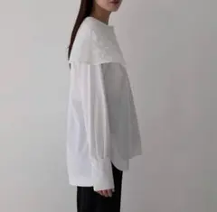 美品】emm the shop ♡ big collar blouse - メルカリ
