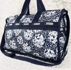 美品　レスポートサック　2way　ボストンバッグ　ブルー　大容量　旅行