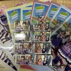 ウマ娘 5周年 缶バッジ 全４種 8個クリアファイル 全4種 8枚　16点セット