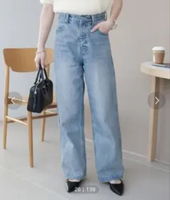 USコットンデニムストレートパンツのサムネイル