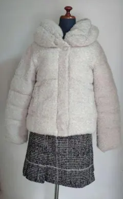 ツイード風　中綿入り　ジャケット