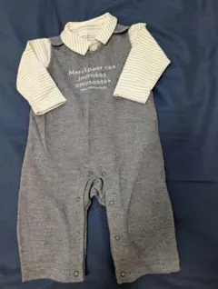 ☆bebe reduction ボーダーシャツ&ロンパースセット☆