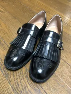 ⭐️EMPORIO ARMANI ダブルモンクストラップシューズ 黒 サイズ7