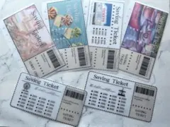 【 ticket2】A6貯金バインダー　リフィル 4枚、シート2枚セットのサムネイル
