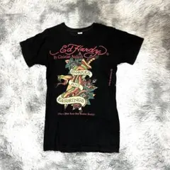 00's Ed Hardy スネーク ダガー Tシャツ Y2K タトゥー 黒 S