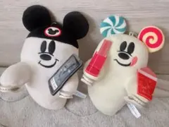 ディズニー　ハロウィン おばけ　ミッキーマウス　肩のせぬいぐるみセット