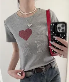 sona ハートグリッター半袖Tシャツ