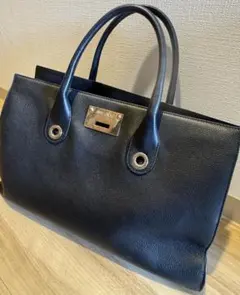 黒 レザー トートバッグのサムネイル
