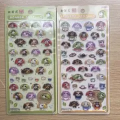 【正規品】ボンボンドロップ シール お茶犬 ２枚セットのサムネイル