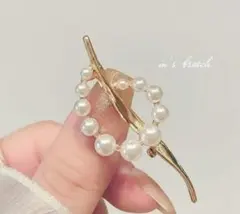 【即日発送‼️】ブローチ　パールゴールド　入学式卒業式コサージュビジュー入園式
