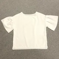 【美品】OZOC ハーフスリーブ 半袖ブラウス Tシャツ 白　ホワイト　Mサイズのサムネイル