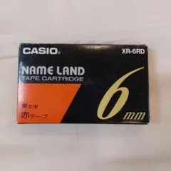 【新品未使用】CASIO ネームランド テープカートリッジ XR-6RD 6mmのサムネイル