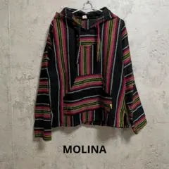 MOLINA モリナ メキシカンパーカー メキシコ製 ボーダー フーディー 古着
