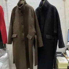 ベビーアルパカウール ロングコート 2色展開