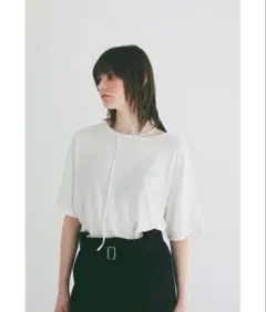 CLANE DROOP THIN CODE TOPS　白サイズ1のサムネイル