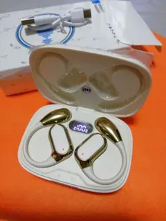 新品未使用　　ワイヤレスヘッドセット ホワイト/ゴールド