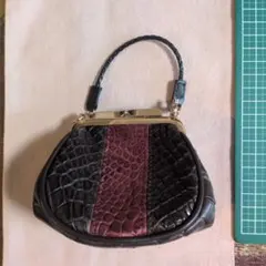 レザージュエルズ クロコダイル レザー がま口 コインケース チャーム