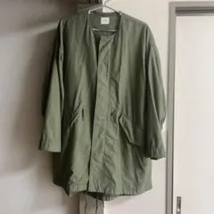 URBAN RESEARCH DOORS ノーカラーモッズコート カーキ