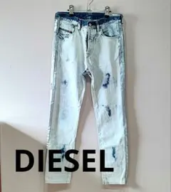 DIESELダメージ加工ライトブルースリムデニム 28インチ