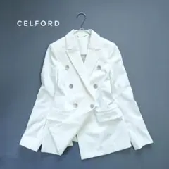 美品✨CELFORD ダブルテーラード メタルボタン ホワイト 36 日本製のサムネイル