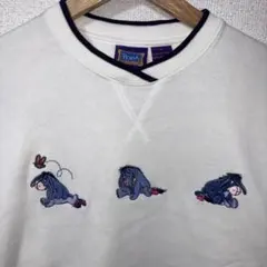 3719 ディズニー イーヨー 刺繍 ビッグロゴ スウェット グレー - メルカリ