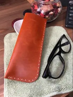 メガネケース　レザークラフト 本革使用 A006