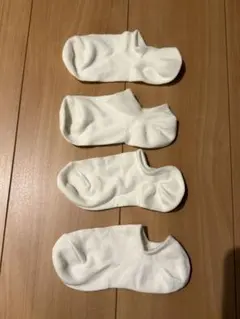 ホワイト ショートソックス 4足セット