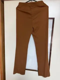 GU ブラウン スリットパンツ S