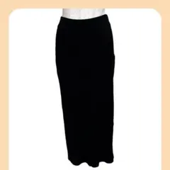 m*4様 ニットスカート　ロング　ブラック　無地　シンプル