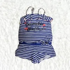 ストライプ ワンピース 水着 女の子 キッズ
