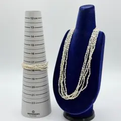 5連 淡水パールネックレス ブレスレットセット SV 36.5g - メルカリ